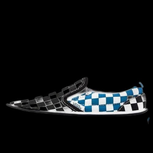 Vans Classic Slip-On Kids Blue/White/Black Checkboard