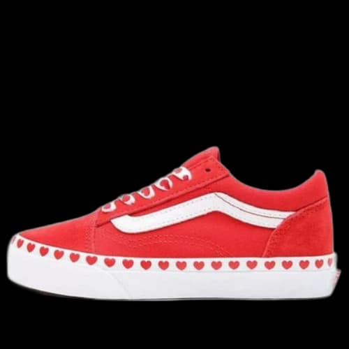 Vans Old Skool K Shoes White/Red