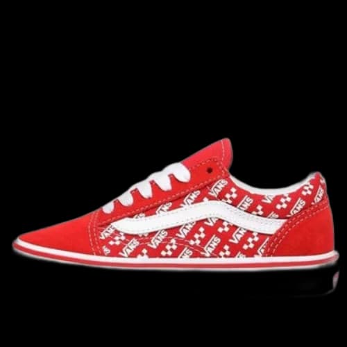 Vans Logo Repeat Old Skool Kids Red