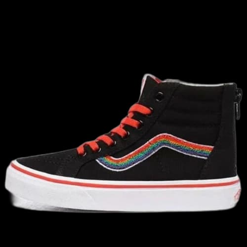 Vans Chenille Sk8-hi Zip Kids Rainbow Black