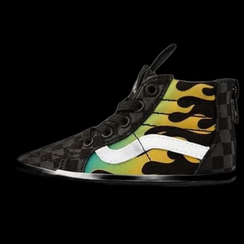 Vans SK8-Hi Zip Toddler Flame Black