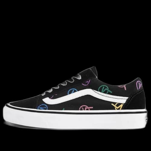Vans Old Skool Black Colored Logo 'Black White'