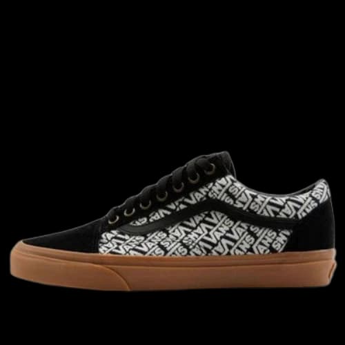 Vans Old Skool Casual Fashion Skate Shoes Full Print Black White