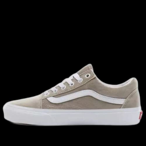 Vans Velvet Old Skool Shoes Beige 'Gray White'