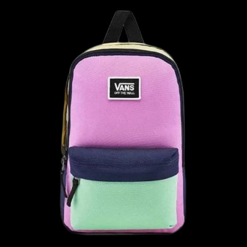 Vans Colorblock In Checkwork Backpack 'Pink Black Green' (Women's)