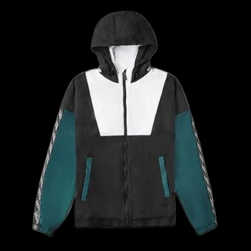 Vans Sports Hooded Jacket Couple Style Black Green Black-Green