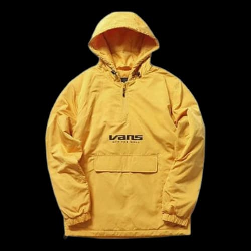 Vans Casual Printing Zipper Hooded Jacket Yellow