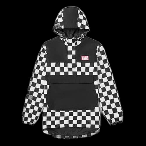 Vans Plaid hooded Windbreaker Jacket Black