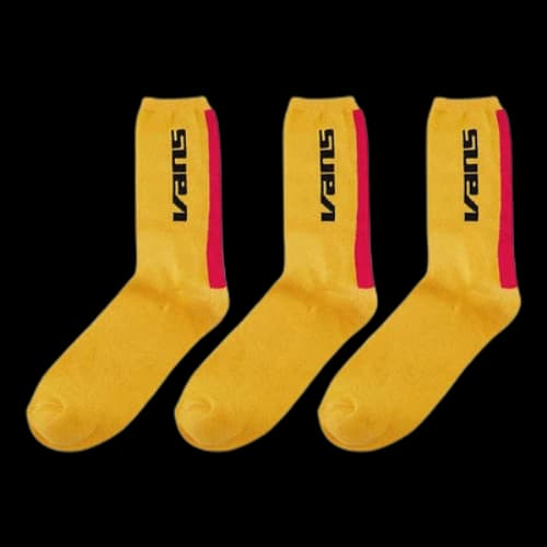 Vans Mid-calf Socks 3 Pack 'Yellow Red Black'