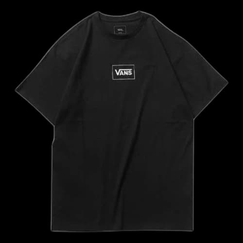 Vans Alphabet Printing Athleisure Casual Sports Short Sleeve Couple Style Black