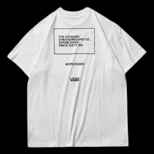 Vans Alphabet Printing Athleisure Casual Sports Short Sleeve Couple Style White