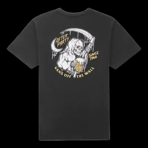Vans Skeleton Anime Printing Short Sleeve Black