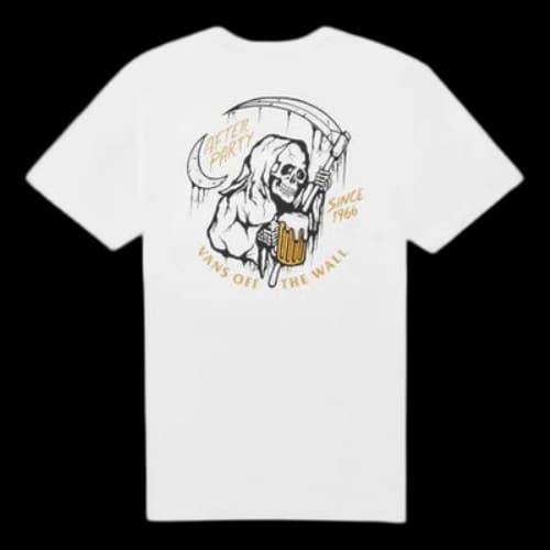 Vans Skeleton Anime Printing Short Sleeve White