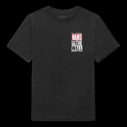 Vans Alphabet Printing Short Sleeve Couple Style Black
