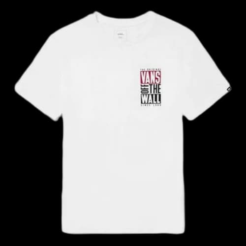Vans Alphabet Printing Short Sleeve Couple Style White