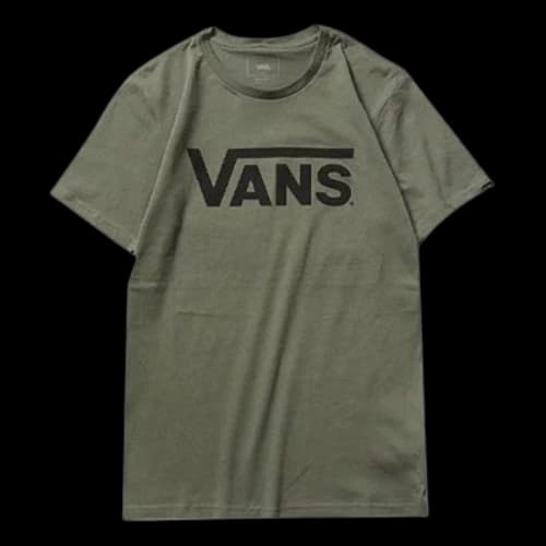 Vans Unisex Logo Printing Tee Green Olive Green