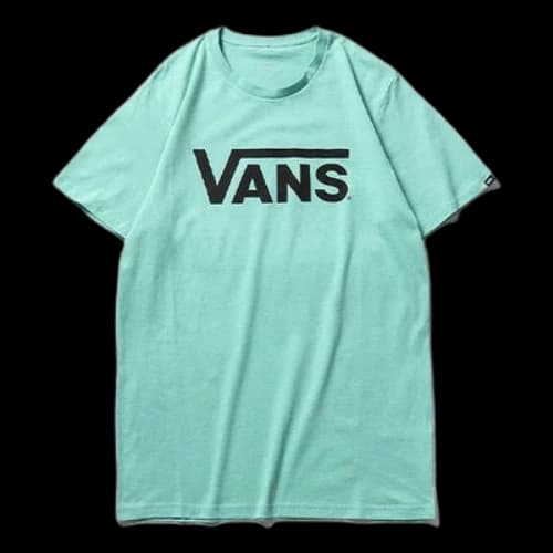 Vans Basic Logo Printing Round Neck Short Sleeve Lake Blue