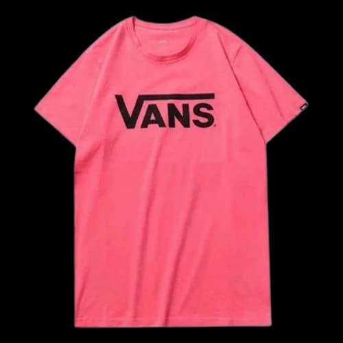 Vans Classic Logo Print Short Sleeve Unisex Pink