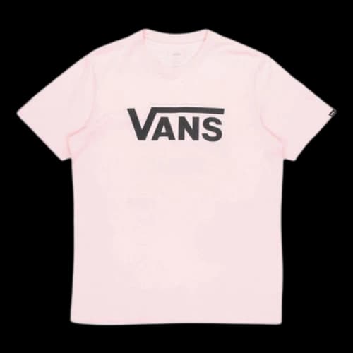 Vans Classic Logo Print Short Sleeve Couple Style Pink