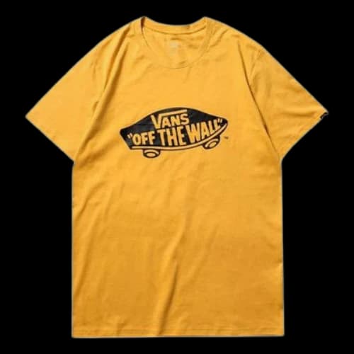 Vans Off The Wall Classic Printing Short Sleeve Couple Style Yellow