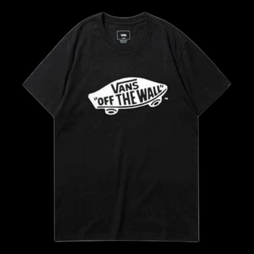 Vans Off The Wall Classic Printing Short Sleeve Couple Style Black
