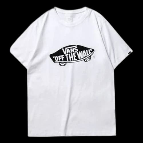 Vans Off The Wall Classic Printing Short Sleeve Couple Style White