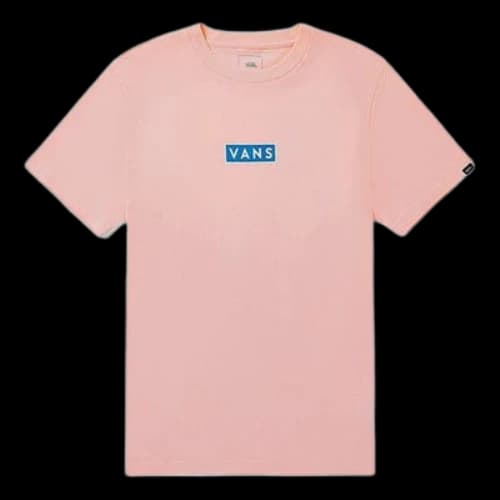 Vans Small Logo Printing Short Sleeve Couple Style Pink