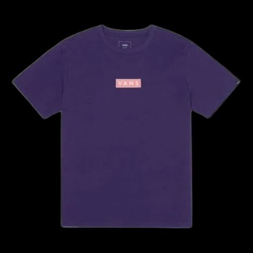 Vans Logo Printing Sports Short Sleeve Purple