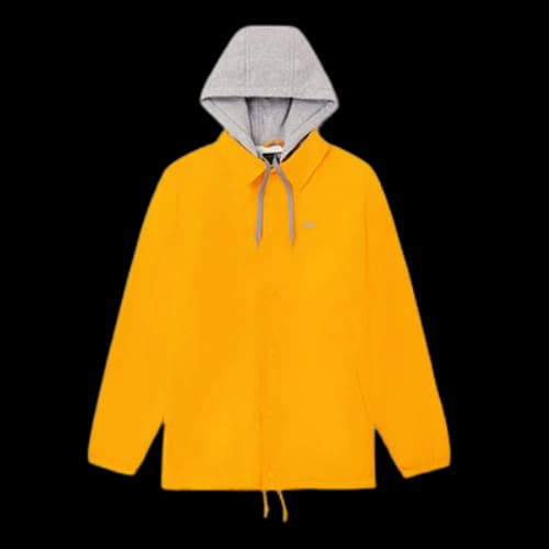 Vans Woven hooded Casual Sports Jacket Yellow