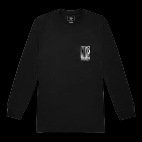 Vans Back Printing Casual Long Sleeves Black
