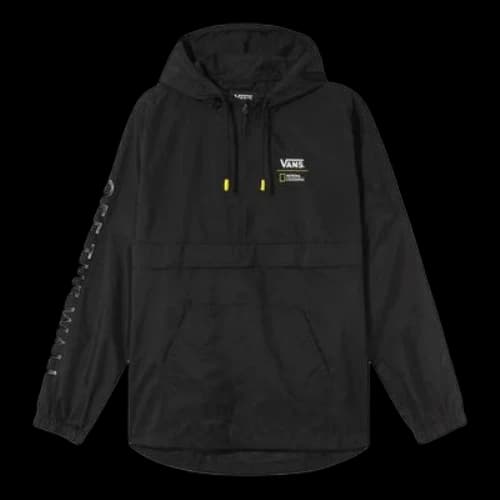 Vansx Crossover Printing Logo hooded Long Sleeves Sports Jacket Black