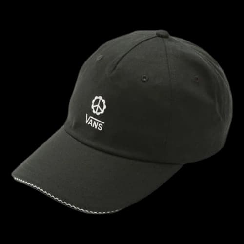 Vans Logo Cotton Snapback Cap 'Black White' (Women's)