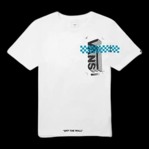 Vans Alphabet Printing Round Neck Short Sleeve White