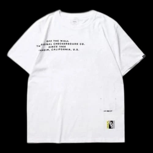 Vans Pending Project Tee Alphabet Printing Round Neck Short Sleeve White
