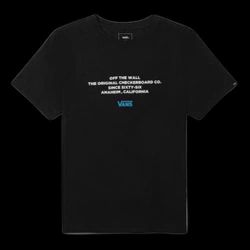 Vans Alphabet Printing Athleisure Casual Sports Short Sleeve Couple Style Black