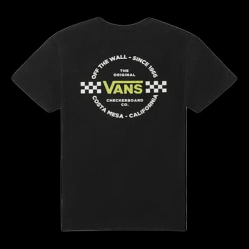 Vans Logo Short Sleeve Couple Style Black
