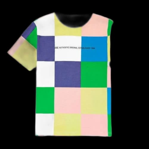 Vans Alphabet Printing Multicolor Plaid Short Sleeve Multi-Color