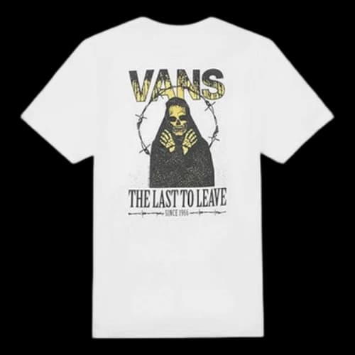 Vans Back Printing Short Sleeve Couple Style White