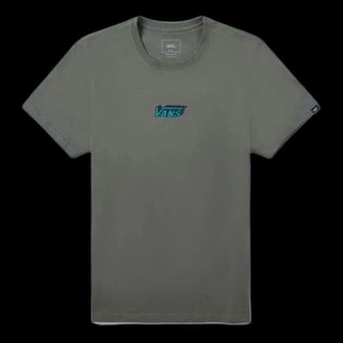 Vans Men's Logo Print Short Sleeve Men's Olive-green