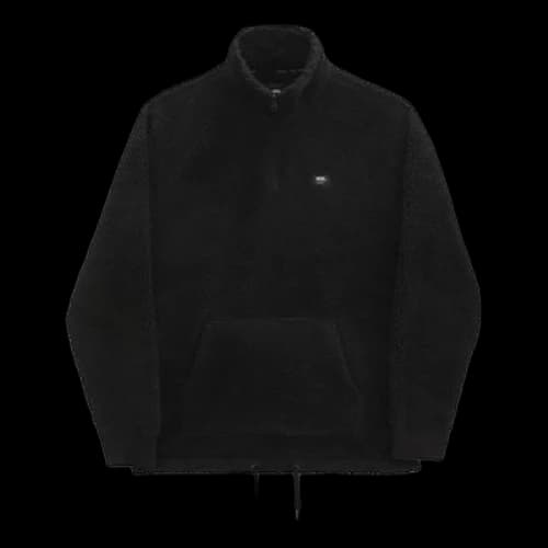 Vans polar fleece Half Zipper Stand Collar Jacket Black