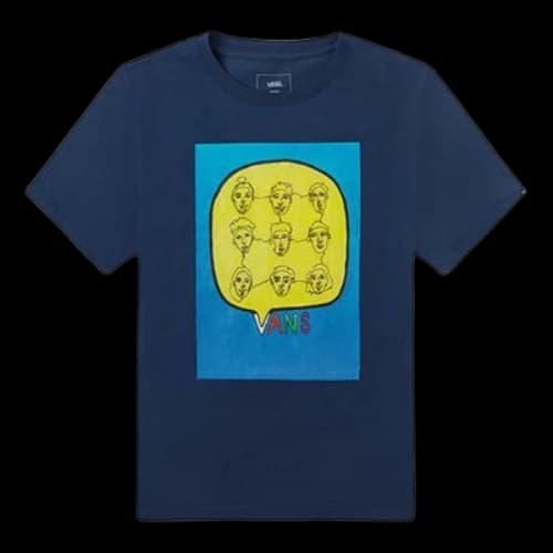 VansxFxxl Dogg Printing Short Sleeve Couple Style Navy Blue
