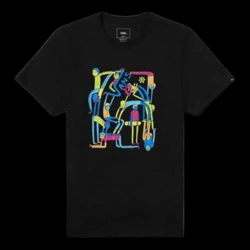 Vans OTW LICKPALIK Cartoon Printing Short Sleeve Couple Style Black
