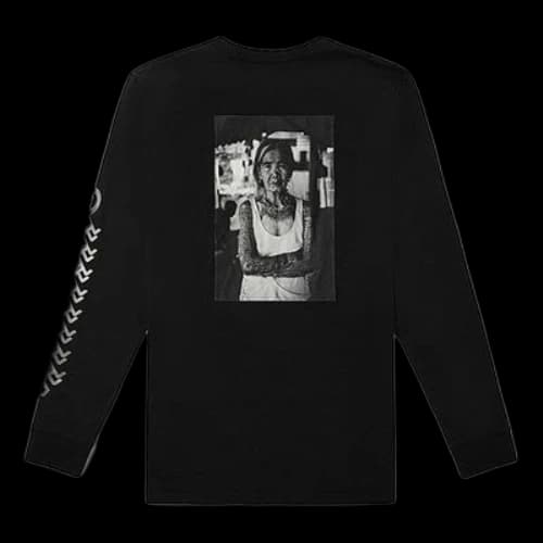 Vans OtwWhang Od Alphabet Printing Long Sleeves Couple Style Black