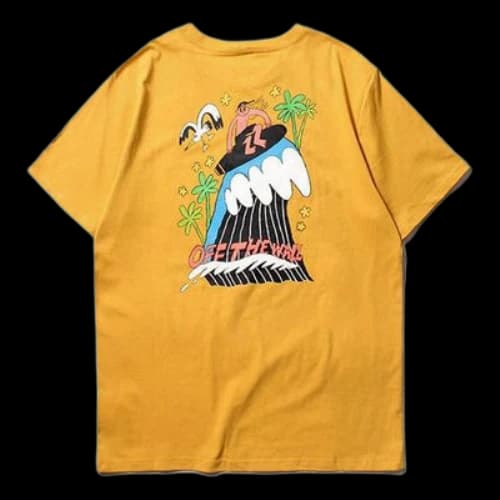 Vans Asian Artist Crossover Series Printing Short Sleeve Yellow