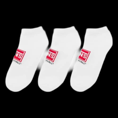 Vans Red Light Super No Show Socks 'White Red'