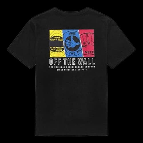 Vans Alphabet Printing Short Sleeve Couple Style Black
