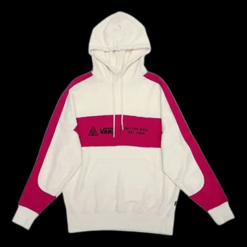 Vans Colorblock Pullover Hoodie 'White Red' (Women's)