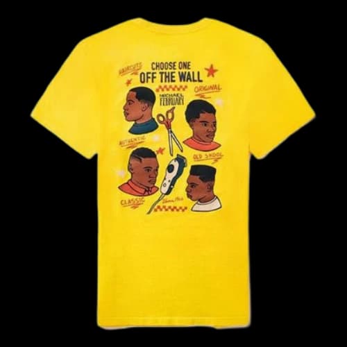 Vans Michael Pevory Retro Printing Short Sleeve Couple Style Yellow