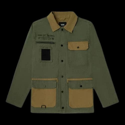 Vans Splicing Cargo COACH Jacket Military Green