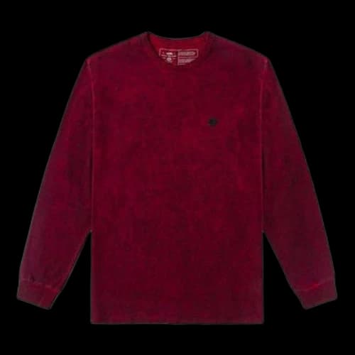 Vans Tie-dye Round Neck Long Sleeve T-shirt 'Beugundy'
